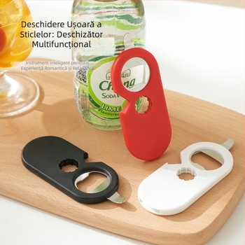 Deschizător de sticle din oțel inoxidabil, magnetic, cu magnet pentru frigider, portabil, pentru bere și băuturi carbogazoase, uz casnic