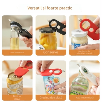 Deschizător de sticle din oțel inoxidabil, magnetic, cu magnet pentru frigider, portabil, pentru bere și băuturi carbogazoase, uz casnic