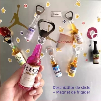 Deschizător de bere pentru uz casnic, deschizător multifuncțional pentru băuturi carbogazoase și magnet frigorific personalizat