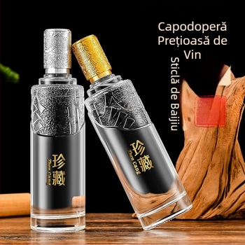 Sticlă din cristal transparentă de 500 ml, goală, pentru ambalarea băuturilor, în set cadou