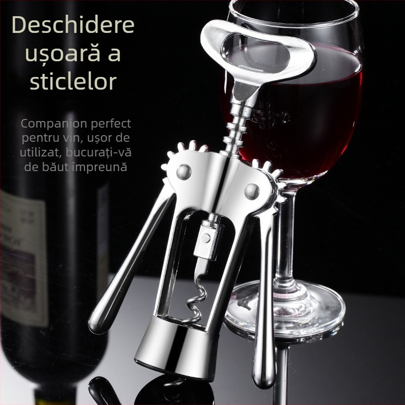 Deschizător de vin și bere din aliaj de zinc, multifuncțional, design neregulat
