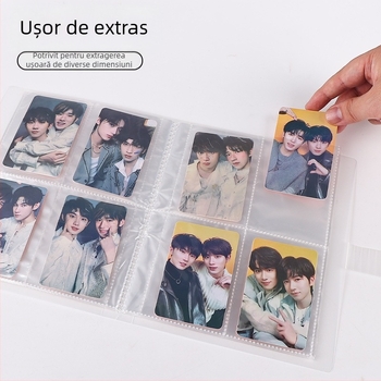 Album transparent pentru carduri de bijuterii, cu compartimente 3×4, pentru carduri de 3 inch, album foto Polaroid compact