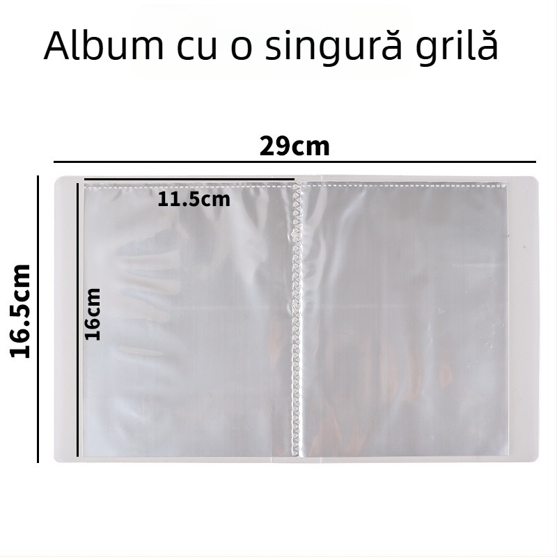 Album transparent pentru carduri de bijuterii, cu compartimente 3×4, pentru carduri de 3 inch, album foto Polaroid compact