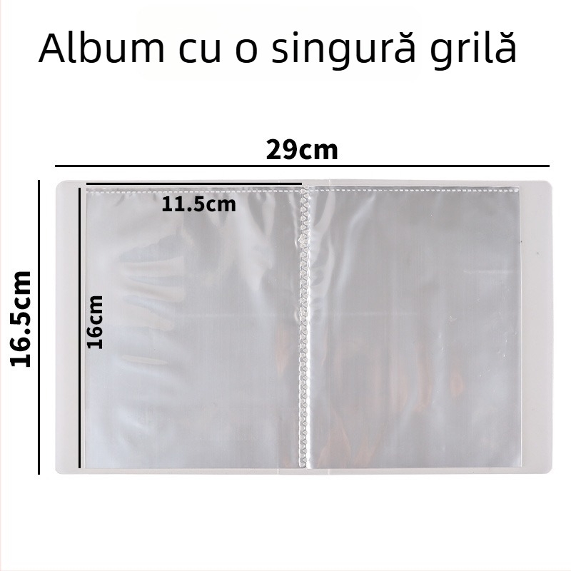 Album transparent pentru carduri de bijuterii, cu compartimente 3×4, pentru carduri de 3 inch, album foto Polaroid compact