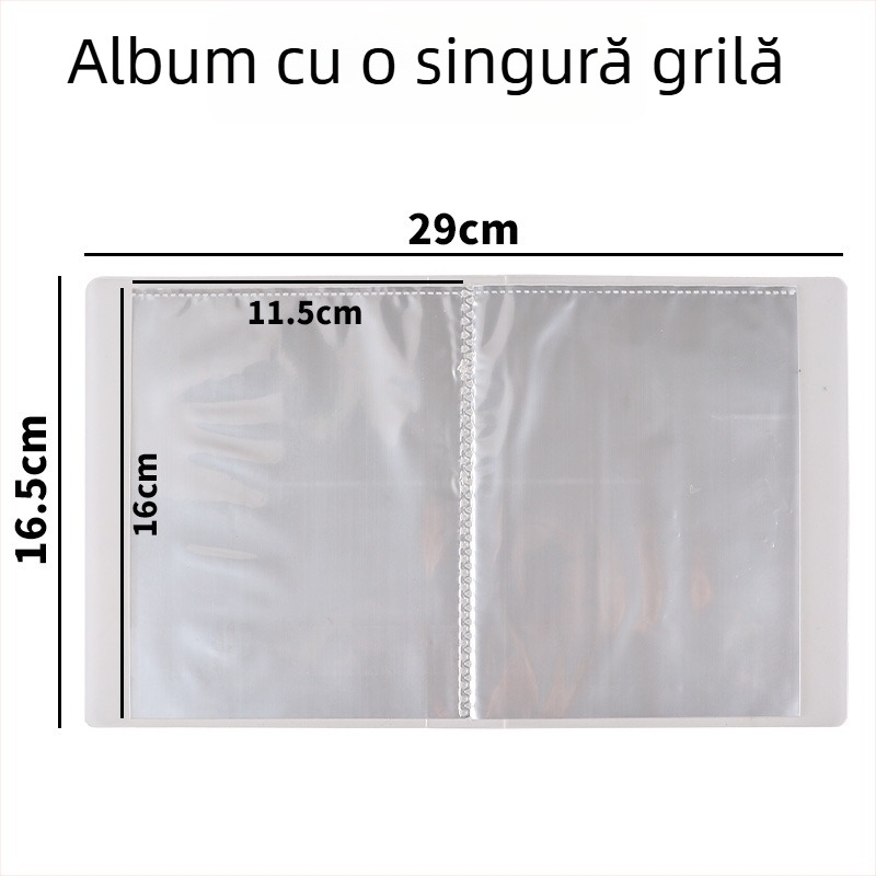Album transparent pentru carduri de bijuterii, cu compartimente 3×4, pentru carduri de 3 inch, album foto Polaroid compact