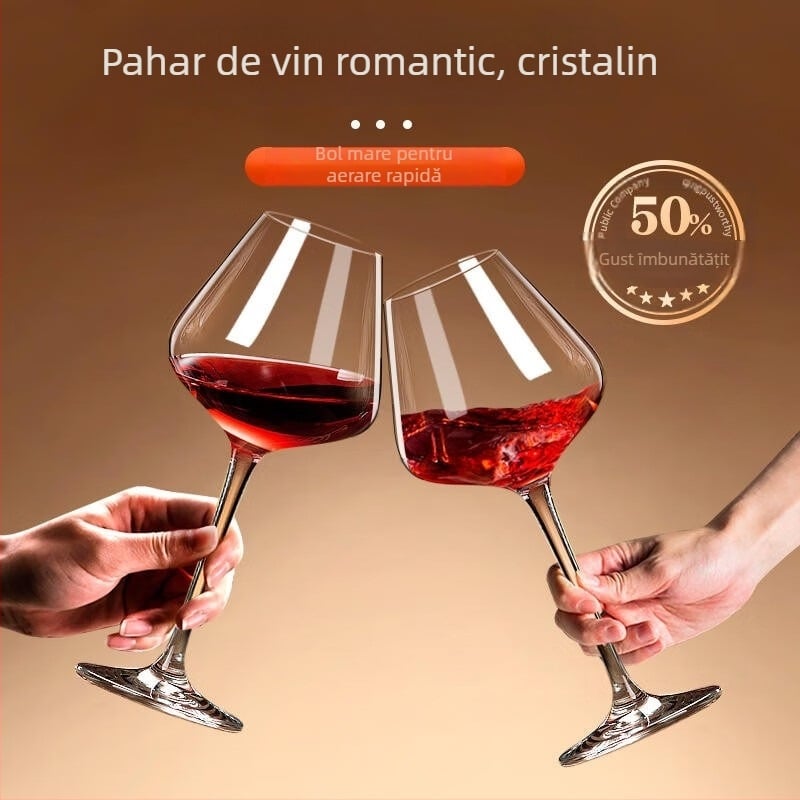 Pahar de vin roșu din cristal, de înaltă calitate, pentru uz casnic, stil minimalist modern, capacitate 1000 ml sau mai mult