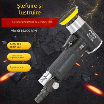 Polizor pneumatic 2–3 inch, compact, pentru lustruire și șlefuire a mașinii, cu șmirghel uscat