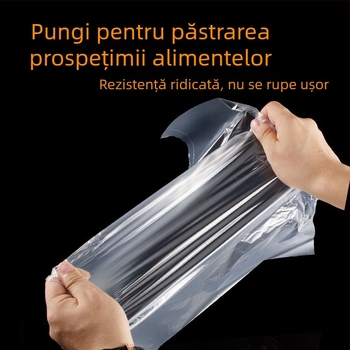 Pungă pentru menținerea prospețimii alimentelor, uz casnic, de unică folosință, economică, pungă rulată îngroșată pentru supermarket