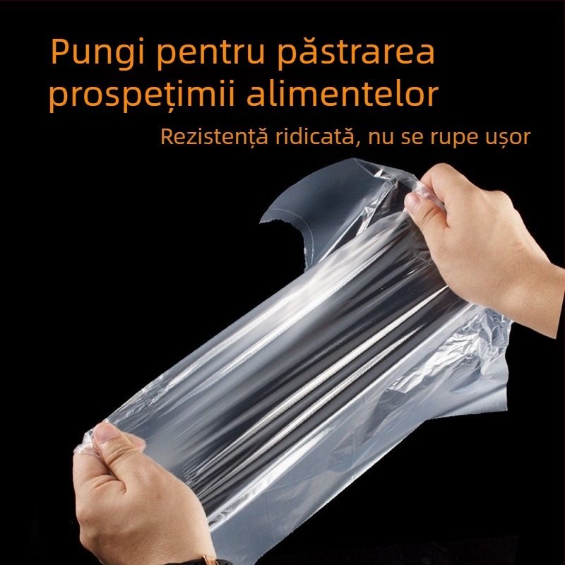 Pungă pentru menținerea prospețimii alimentelor, uz casnic, de unică folosință, economică, pungă rulată îngroșată pentru supermarket