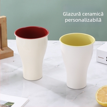 Pahar de bere în stil coreean, cu burtă mare, din oțel inoxidabil 304, un singur strat, pentru sucuri și cafea, rezistent la căderi, culoare personalizabilă