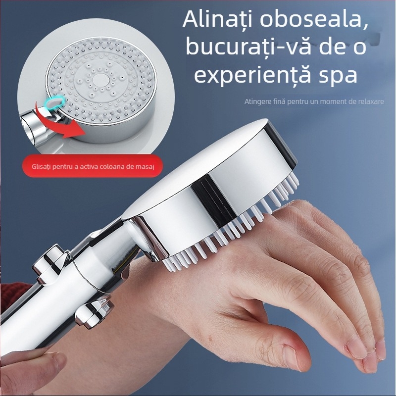 Set de duș cu presiune, filtru, robinet de baie, încălzitor de baie, furtun de duș și suport de perete pentru uz casnic