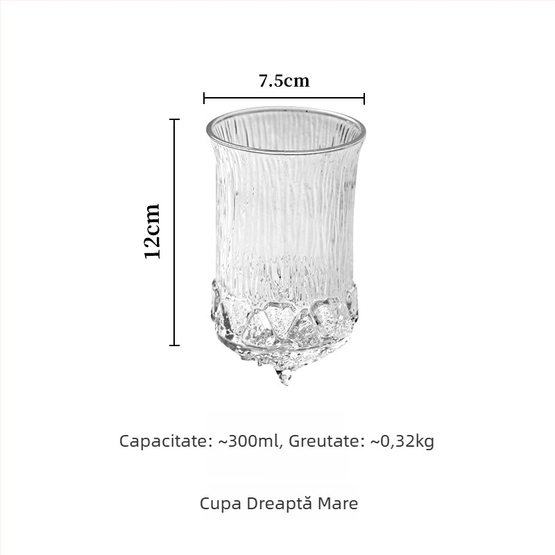 Pahar de sticlă gravat: pahar pentru whisky, pahar de vin roșu și alb, pahar pentru apă, suc și cafea — design creativ