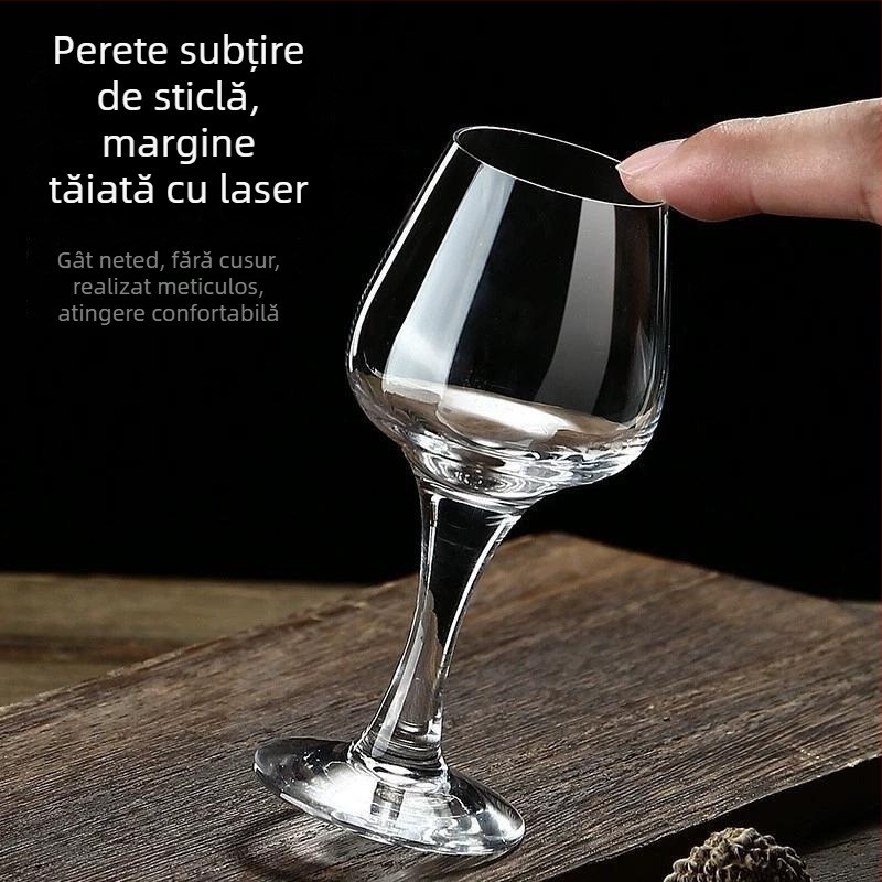 Pahar din cristal pentru băuturi spirtoase, pahar de degustare în formă de lalea, 50 ml