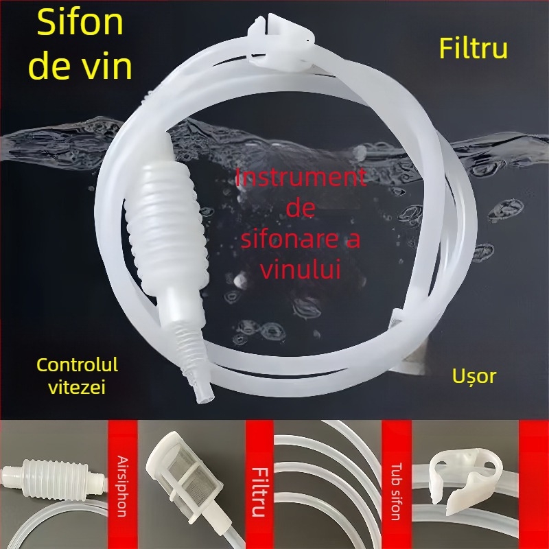 Sifon automat pentru vin și băuturi alcoolice, filtru din silicon alimentar pentru uz casnic