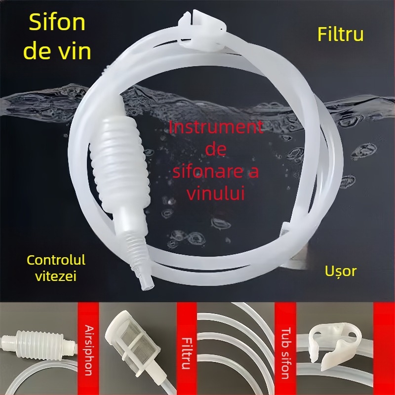 Sifon automat pentru vin și băuturi alcoolice, filtru din silicon alimentar pentru uz casnic