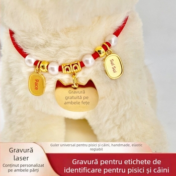 Colier de identitate pentru animale de companie cu gravură gratuită, anti-pierdere, pentru pisici și câini
