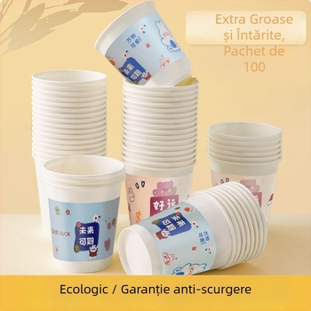 Cupe de unică folosință din hârtie pentru băuturi calde, de calitate alimentară, rezistente la temperaturi înalte, 101–200 ml, pentru uz casnic