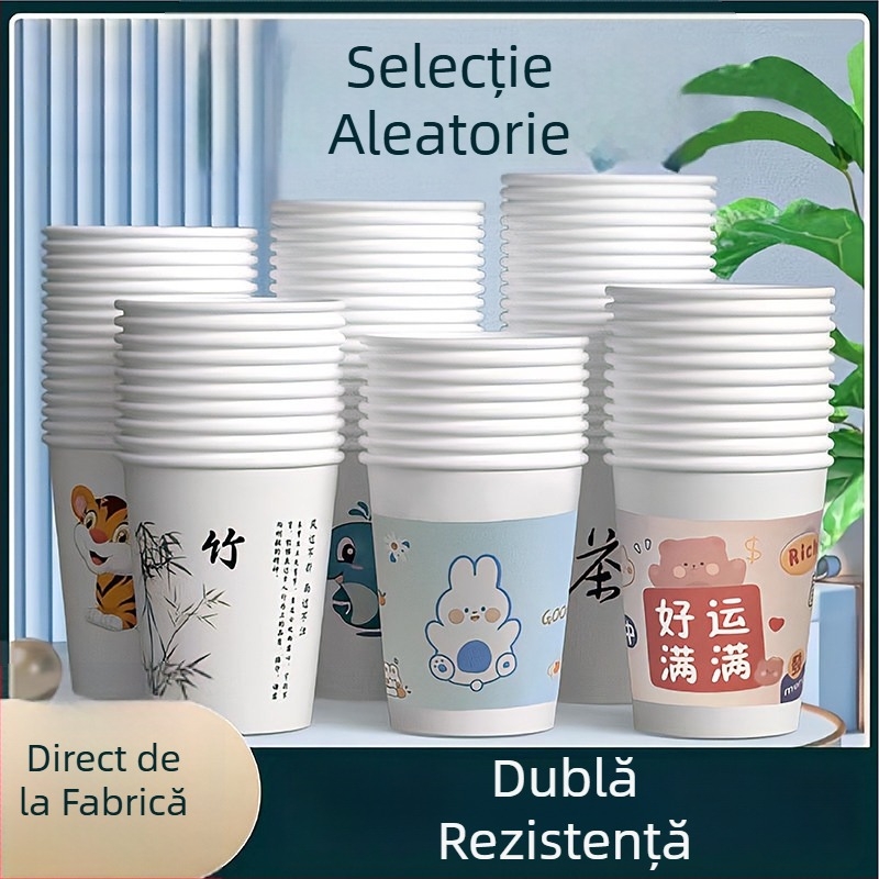 Cupe de unică folosință din hârtie pentru băuturi calde, de calitate alimentară, rezistente la temperaturi înalte, 101–200 ml, pentru uz casnic