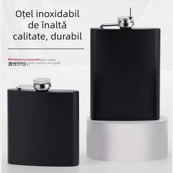 Flașă din oțel inoxidabil de 6 oz, finisaj vopsire cu spray, recipient portabil pentru exterior