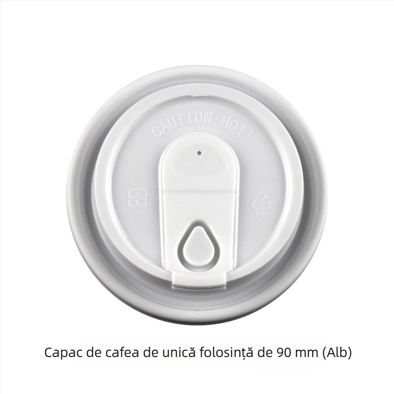 Pahar de hârtie de unică folosință, gros, izolat, cu pereți dubli, pentru băuturi calde, cafea în stil toamnă-iarnă