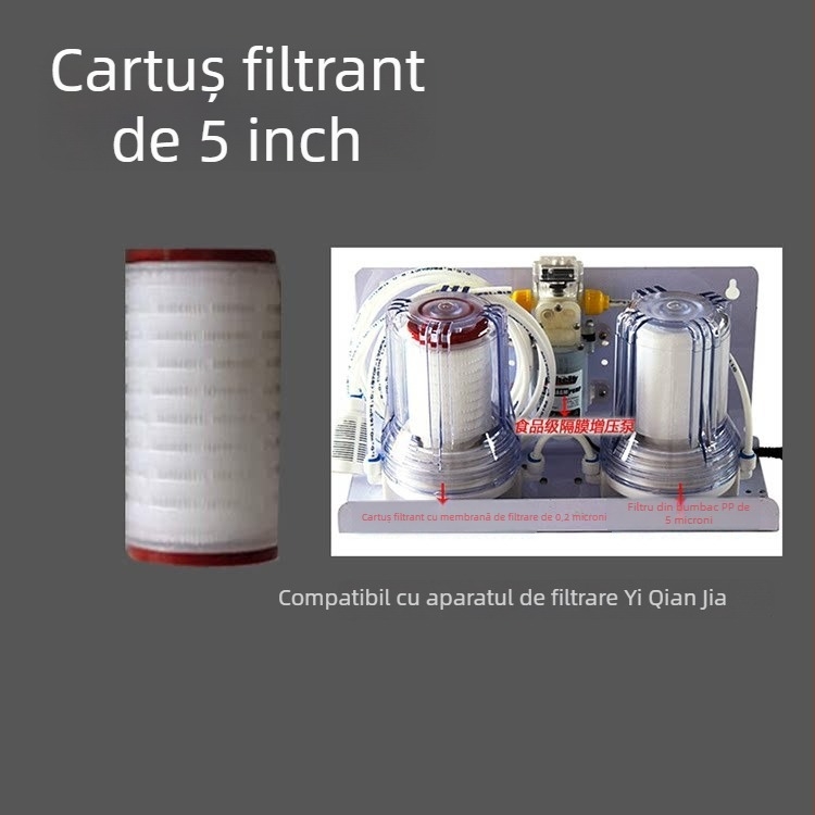Cartuș filtrant cu membrană ultrafină, de 5, 10 și 20 de inci, pentru lichior, vin de fructe și băuturi de casă