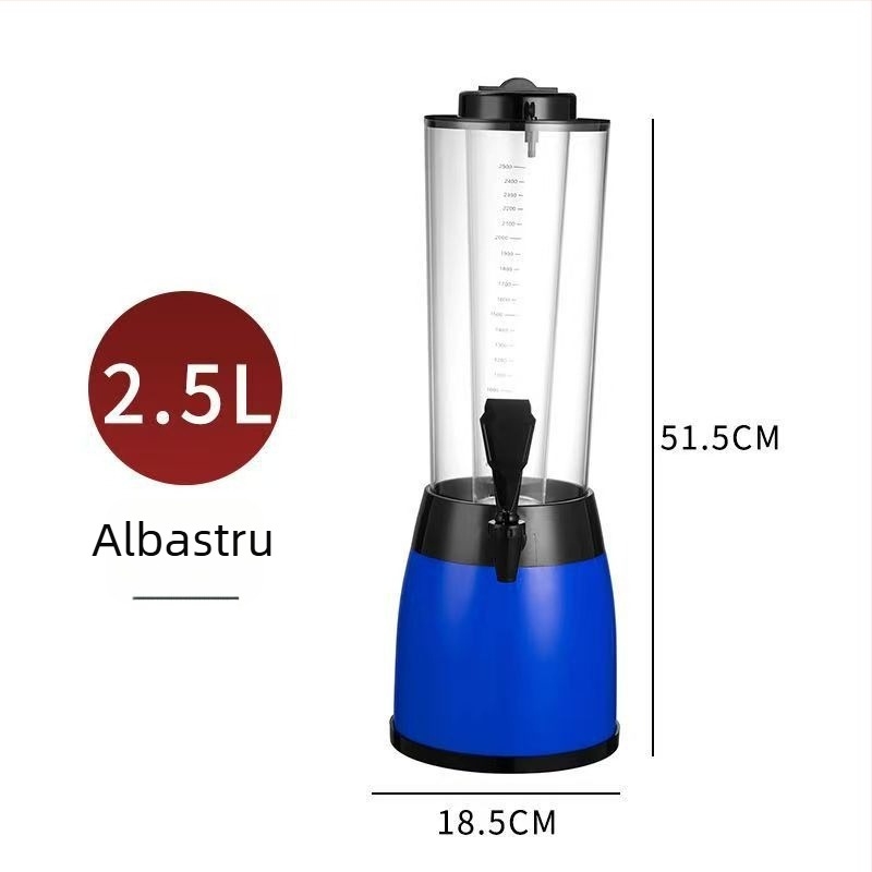 Turn de bere iluminat de 2,5 litri, răcire pentru baruri, dispenser de băuturi cu scară