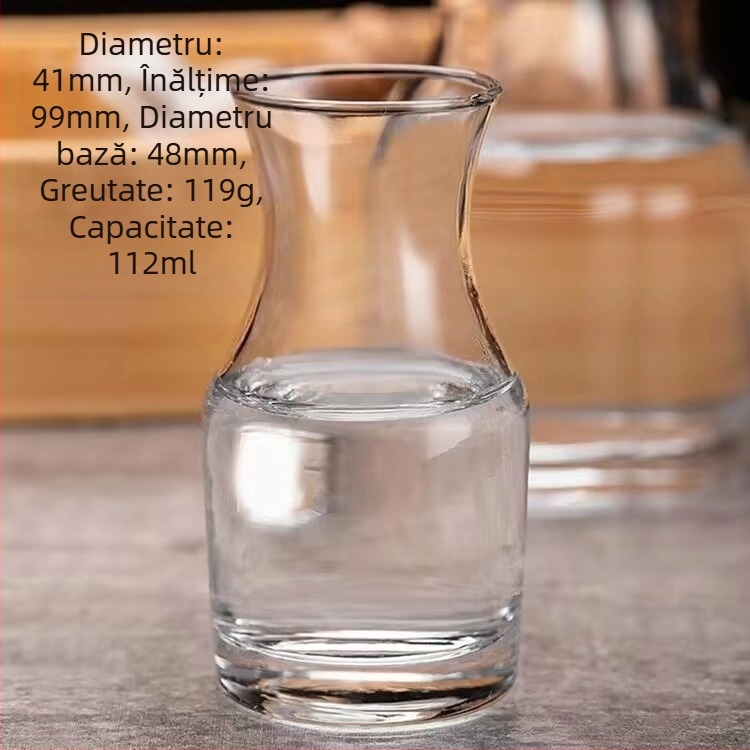 Set minimalist de pahare alb de vin cu distribuțor, sticlă întărită, pentru uz casnic