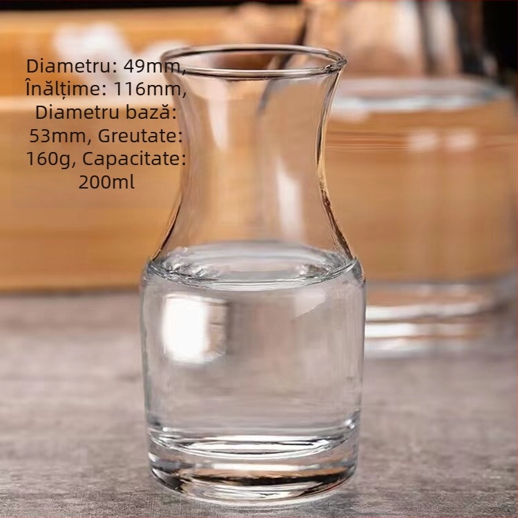 Set minimalist de pahare alb de vin cu distribuțor, sticlă întărită, pentru uz casnic