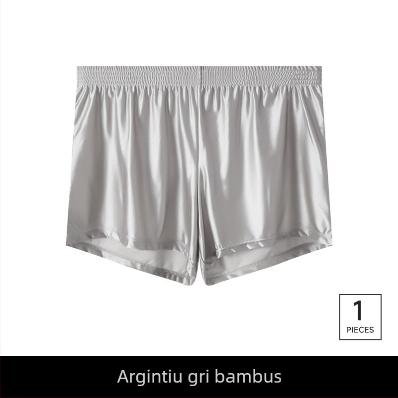 Boxeri pentru bărbați din nylon, aspect satin, respirabili, croială lejeră, mărime plus
