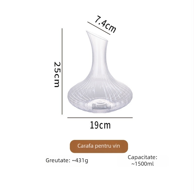 Decantor de vin din cristal în stil european pentru uz casnic, 1000 ml, înaltă calitate