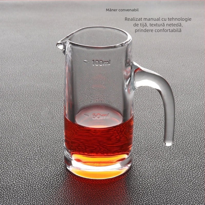 Set de decantor din sticlă pentru băuturi cu măsurătoare, stil chinezesc, sticlă groasă, pentru uz casnic sau în restaurante