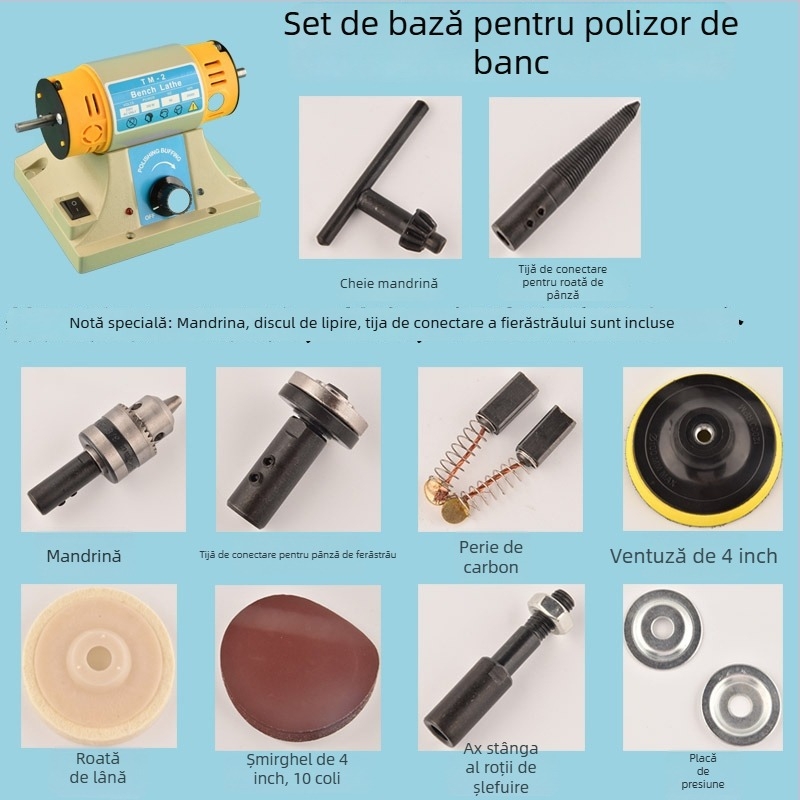 Mașină compactă de șlefuire, lustruire și gravare pentru nefrită și piatră, tip industrial