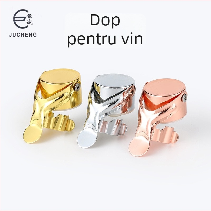 Dop de vin din oțel inoxidabil pentru conservare – pentru șampanie și vin roșu, personalizabil cu logo