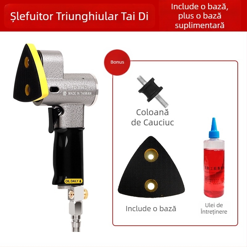 TD8560 Sistem pneumatic de șlefuit cu șlefuire în linie dreaptă, șlefuitor triunghiular și mișcare oscilantă stânga-dreapta