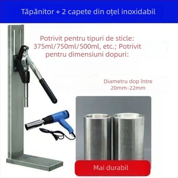 Presă de dopuri pentru sticle de vin din oțel inoxidabil pentru vin de casă