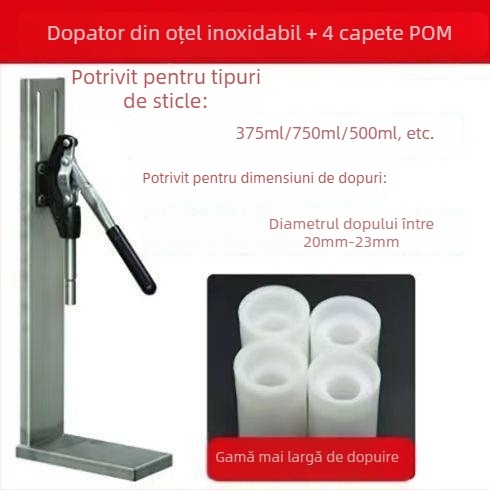 Presă de dopuri pentru sticle de vin din oțel inoxidabil pentru vin de casă