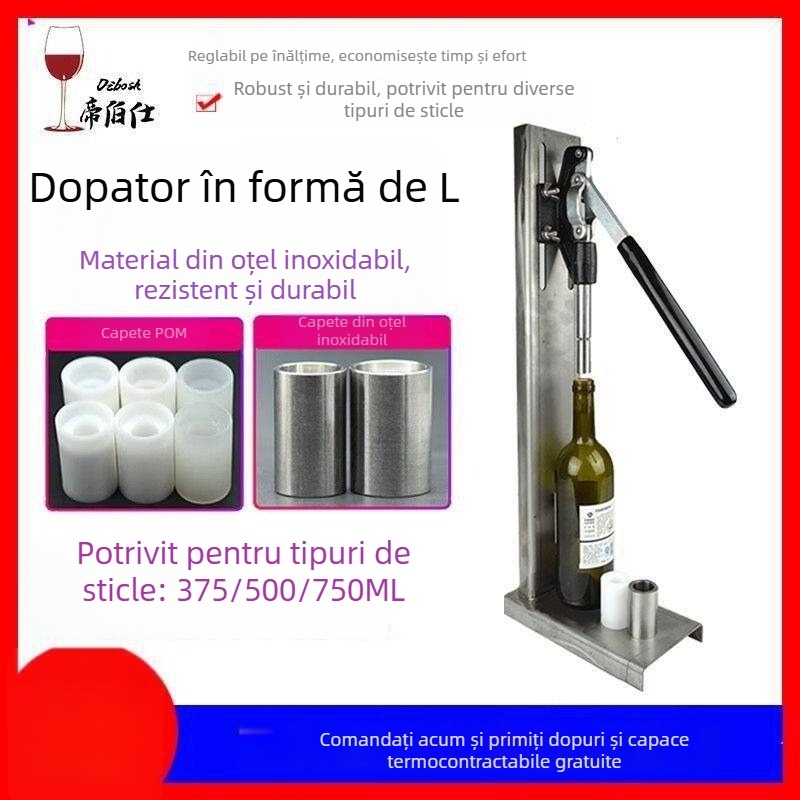 Presă de dopuri pentru sticle de vin din oțel inoxidabil pentru vin de casă