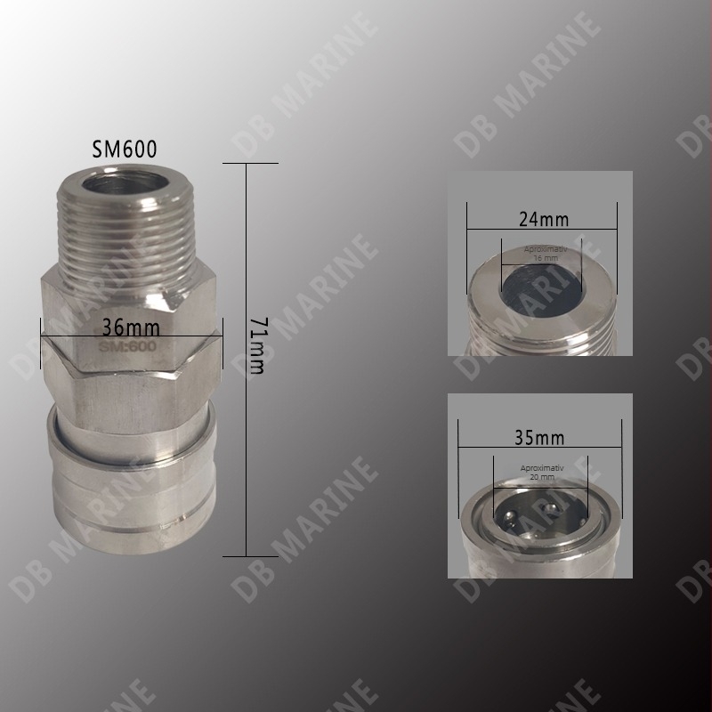 Impa351322-27 Cuplă rapidă din oțel inoxidabil 20SM-800SM Conector pneumatic comutator unidirecțional deschidere și închidere