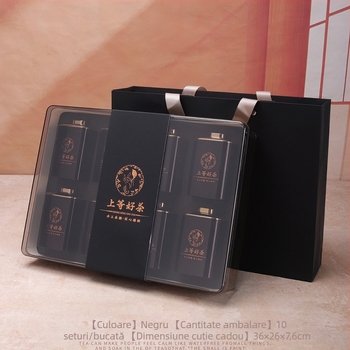 Cutie cadou premium pentru ceai Longjing – ceai verde cu ambalaj UV