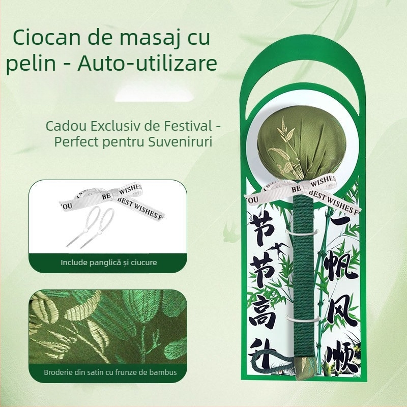 Cioc de sănătate cu frunze de bambus și mugwort – masaj pe meridiane, finisaj satinat
