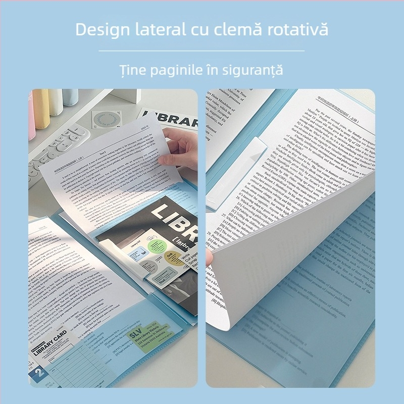Dosar A4 multifuncțional pentru studenți — organizator de documente cu capacitate mare, în nuanțe gradient