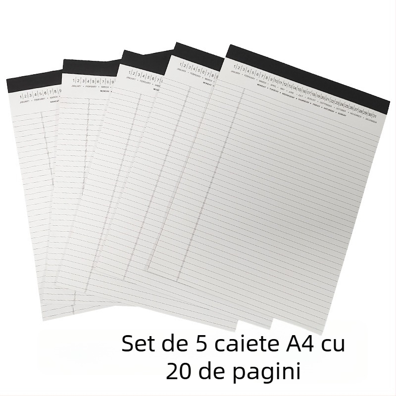 Mapă A4 din piele PU, dosar cu trei găuri, elegant pentru birou, cu posibilitatea adăugării unui logo