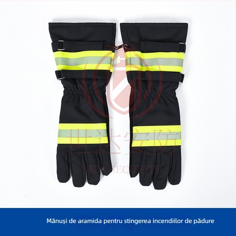 Mănuși de stingere a incendiilor în pădure – rezistente la foc, lungi, impermeabile, izolație termică, protecție pentru salvatorii din pădure