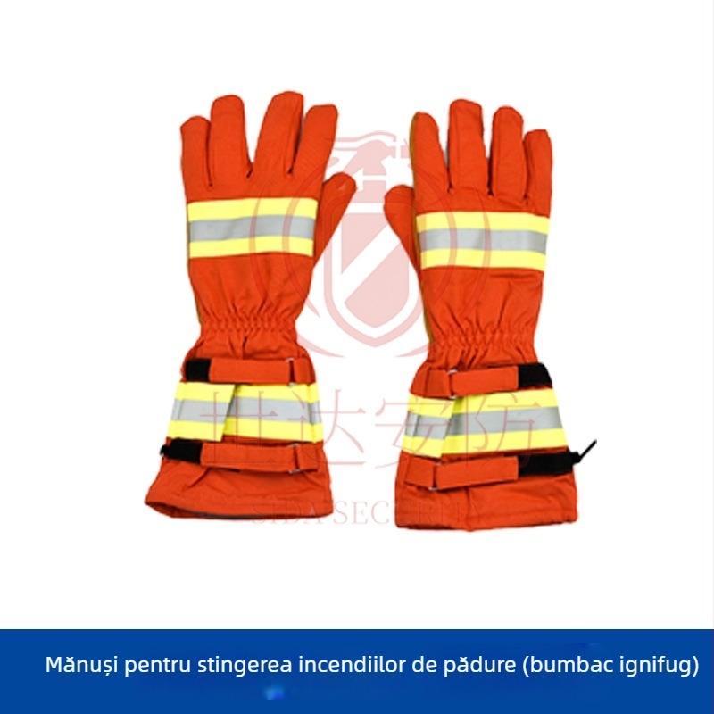 Mănuși de stingere a incendiilor în pădure – rezistente la foc, lungi, impermeabile, izolație termică, protecție pentru salvatorii din pădure