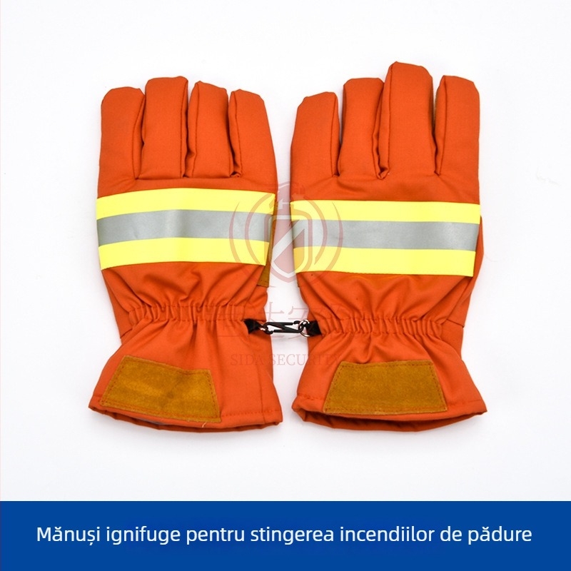 Mănuși de stingere a incendiilor în pădure – rezistente la foc, lungi, impermeabile, izolație termică, protecție pentru salvatorii din pădure