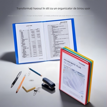 Organizator de fișiere A4 cu separatoare PP transparente pentru documente și lucrări