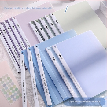 Dosar A4 cu clemă rotativă, design elegant, capacitate mare de stocare
