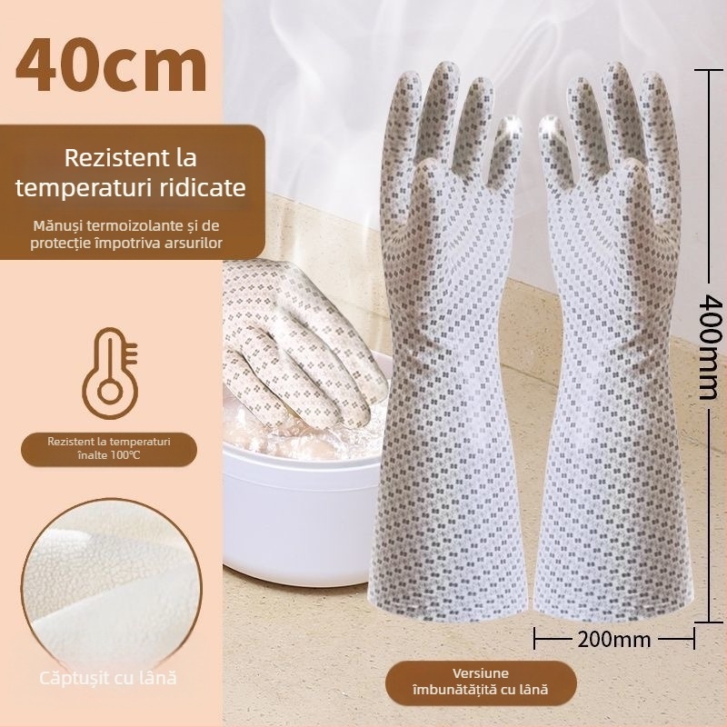 Mănuși din silicon, de înaltă calitate alimentară, groase, rezistente la temperaturi de până la 100°C, pentru coacere și spălat vase