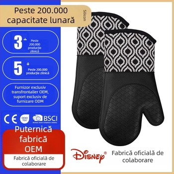 Mănuși din silicon pentru cuptorul cu microunde, model șnur, anti-arsuri, anti-alunecare, izolație termică, de calitate alimentară, rezistente la temperaturi înalte