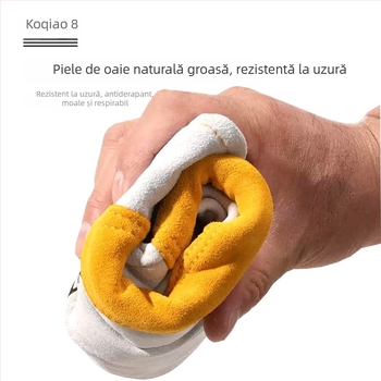 Mănuși de sudură cu căptușeală caldă, fir ignifug, umplutură din bumbac, rezistente la uzură, izolație termică, rezistente la temperaturi înalte, piele de miel, mănuși de protecție pentru muncă